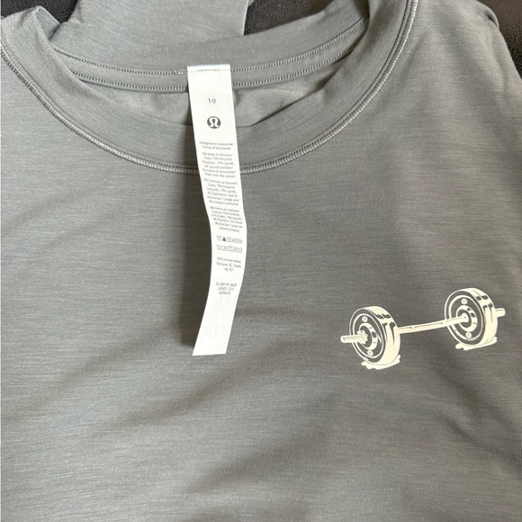 NEW Rare Lululemon “Barbell Baddie” Jersey Training Long Sleeve Graphic Sz 10 - Picture 3 of 4